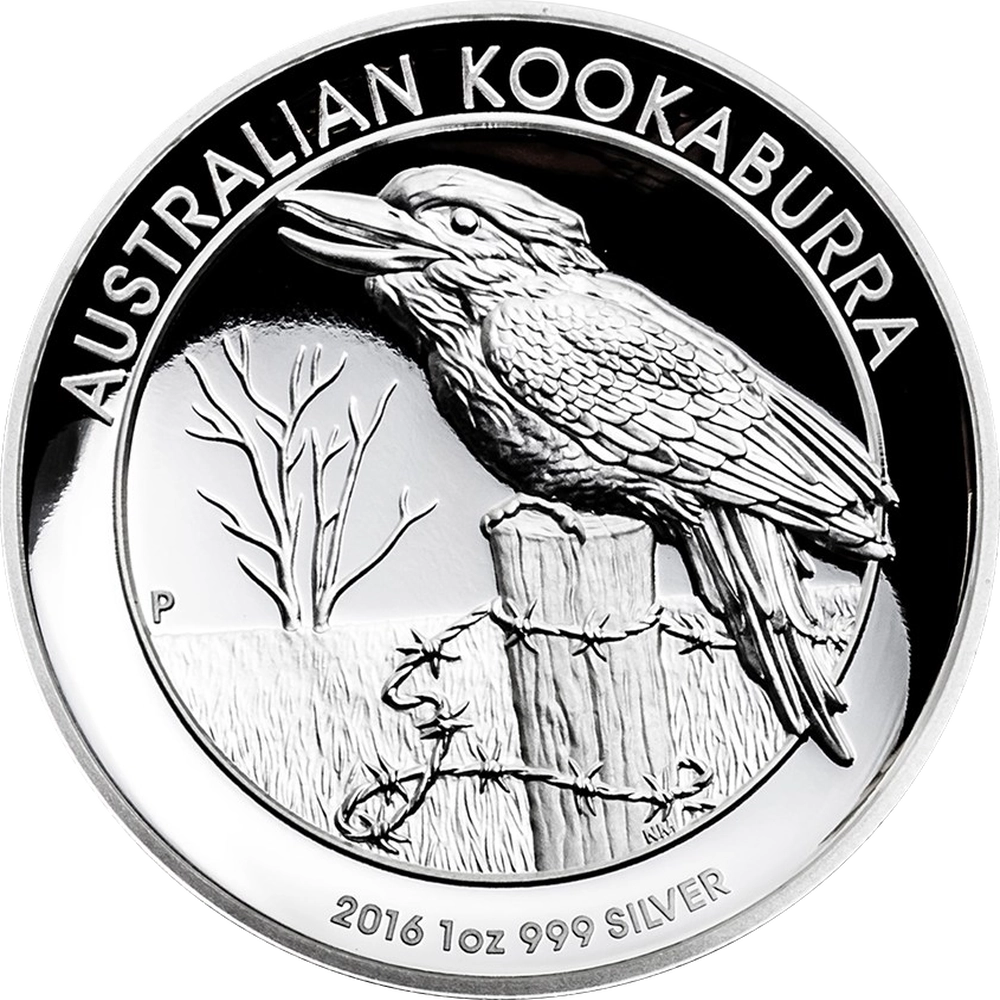 Australian Kookaburra 1oz Argent High Relief 2016