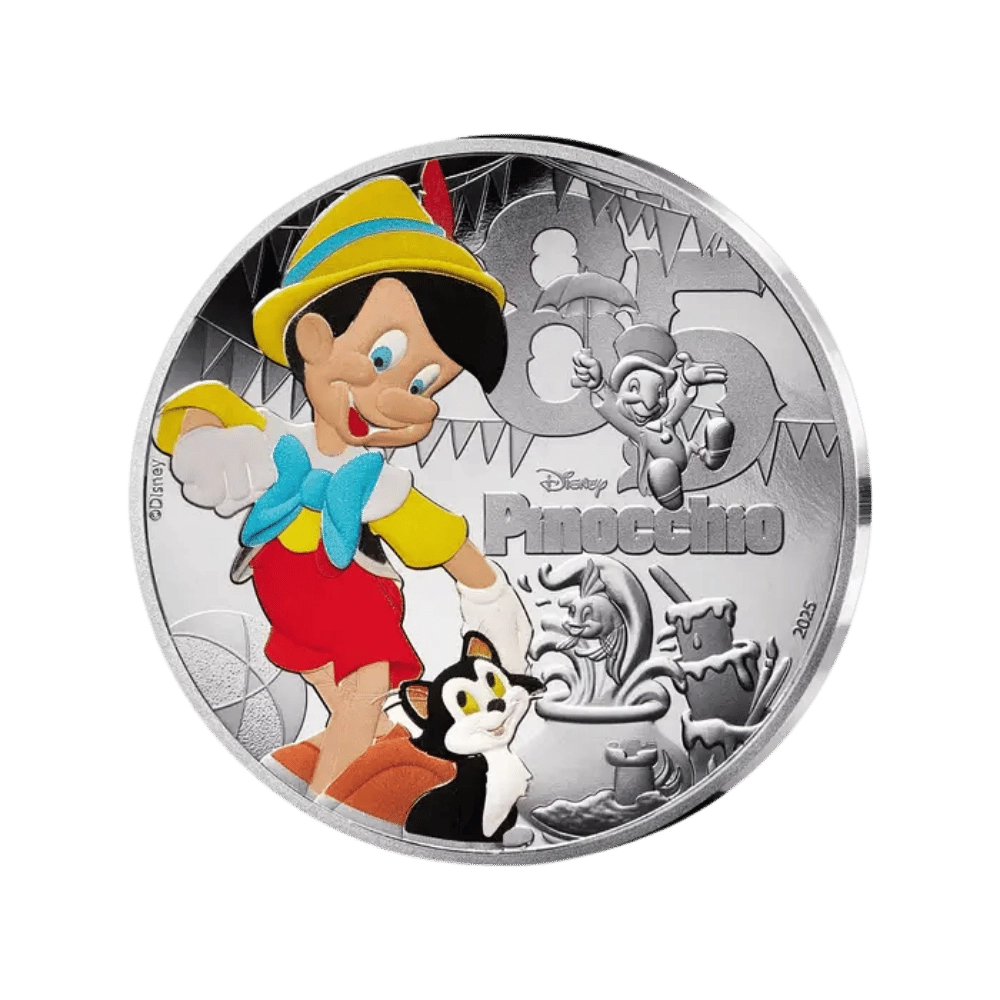 Pinocchio Disney 10€ Argent