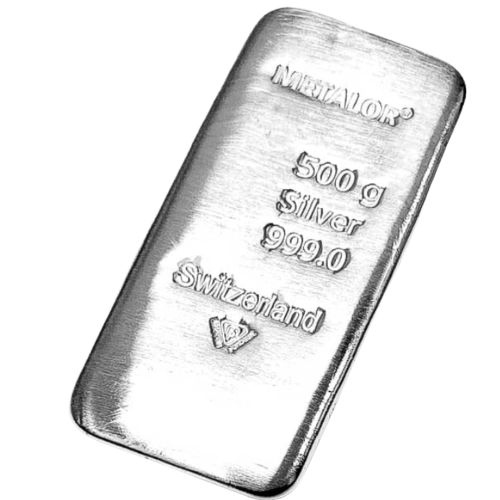 Lingot 500g Argent TVA incluse