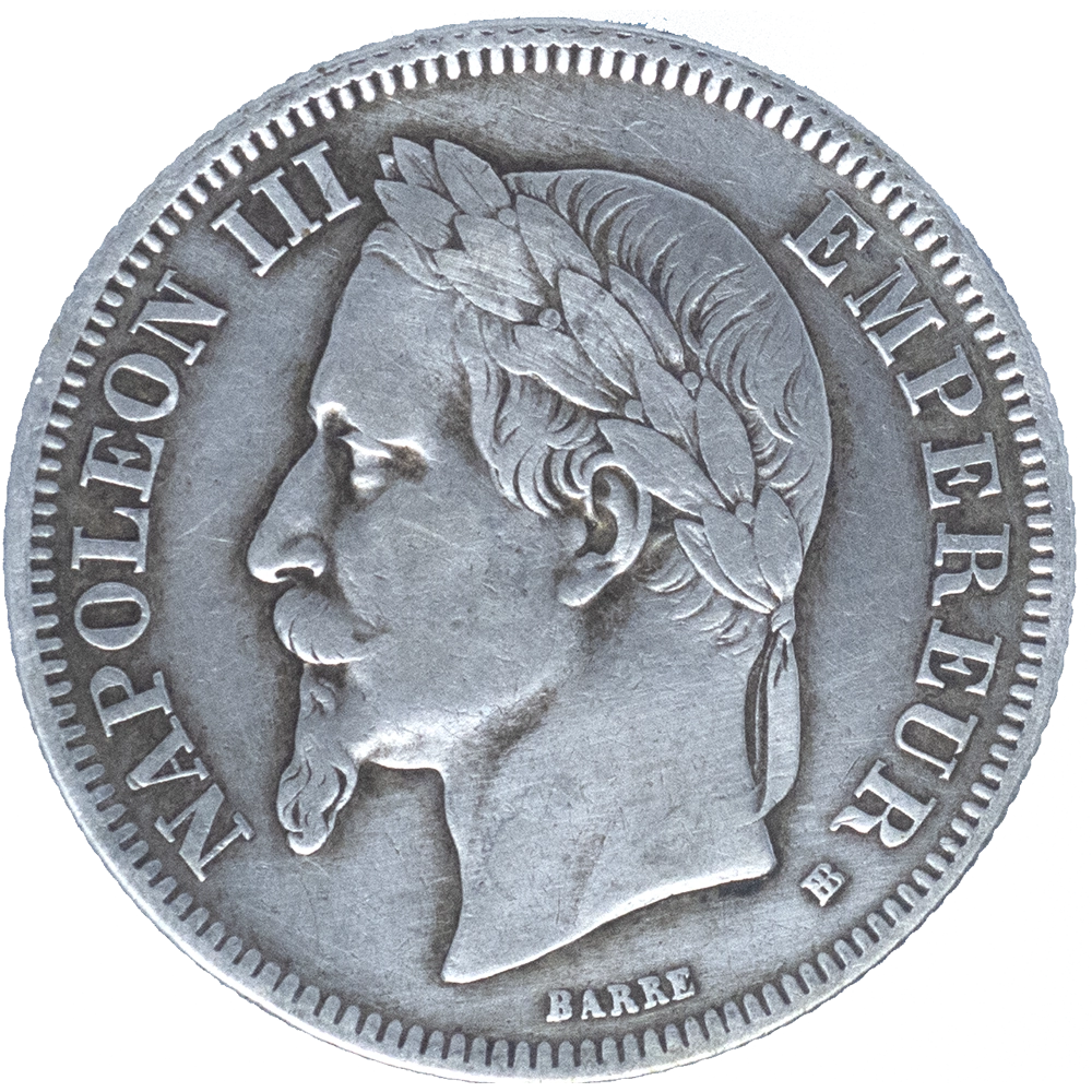 Pièce de monnaie : Second-Empire-2 Francs Napoléon III tête laurée 1868 Strasbourg