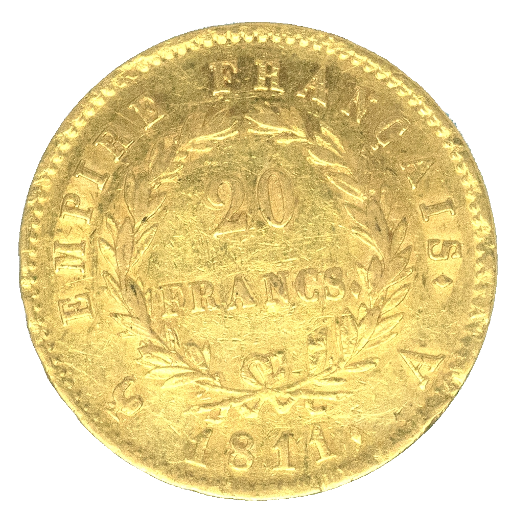 Pièce de monnaie : Premier-Empire-20 Francs Napoléon Ier Tête laurée 1811 Paris