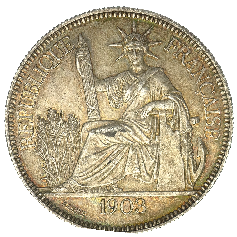 Pièce de monnaie : Indochine Française 1 piastre 1903 Paris