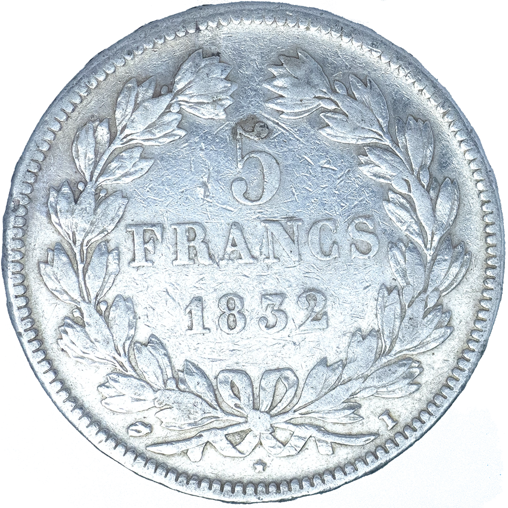 Pièce de monnaie : Louis-Philippe 5 Francs 1832 Limoges