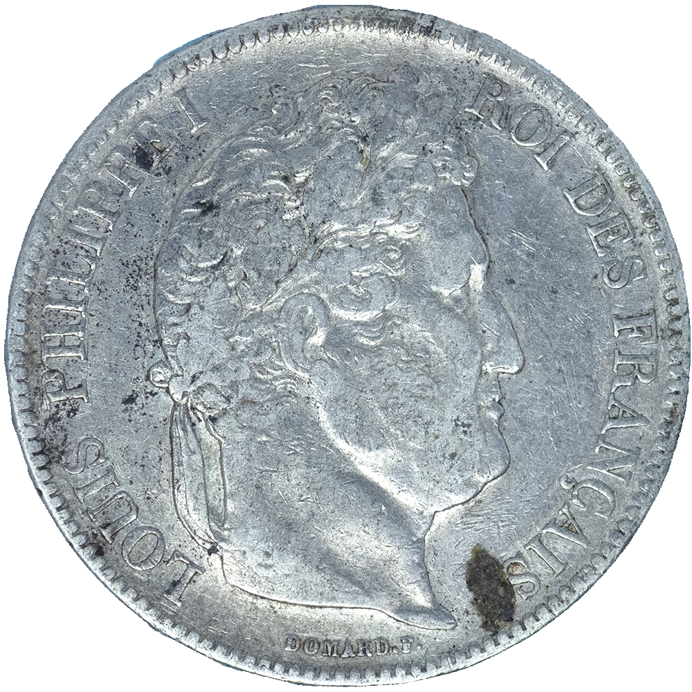 Pièce de monnaie : Louis-Philippe 5 Francs 1842 Strasbourg
