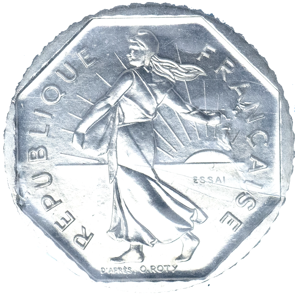 Pièce de monnaie : Essai de 2 francs Semeuse, nickel 1978 Pessac