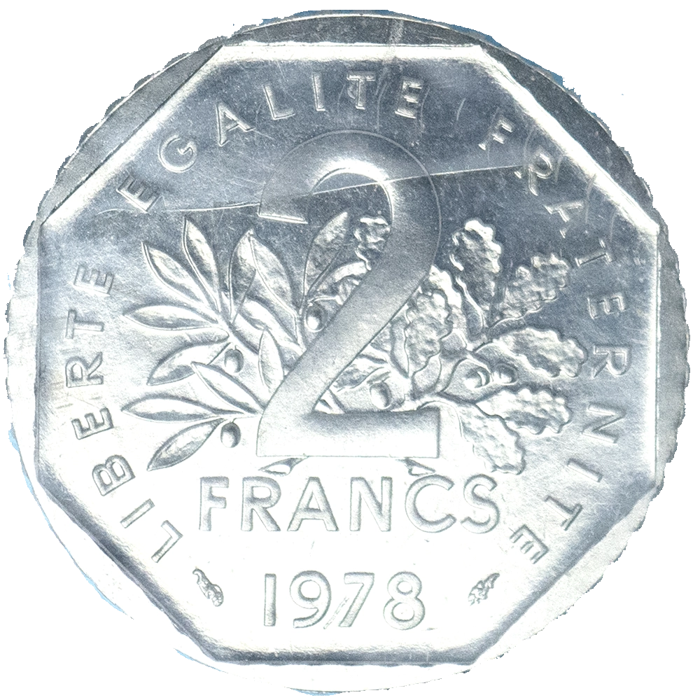 Pièce de monnaie : Essai de 2 francs Semeuse, nickel 1978 Pessac