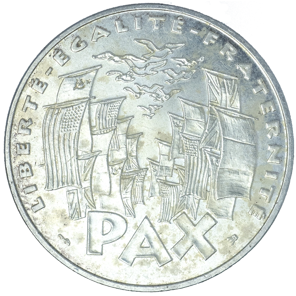 Pièce de monnaie : V ème République-100 Francs argent 8 mai 1945
