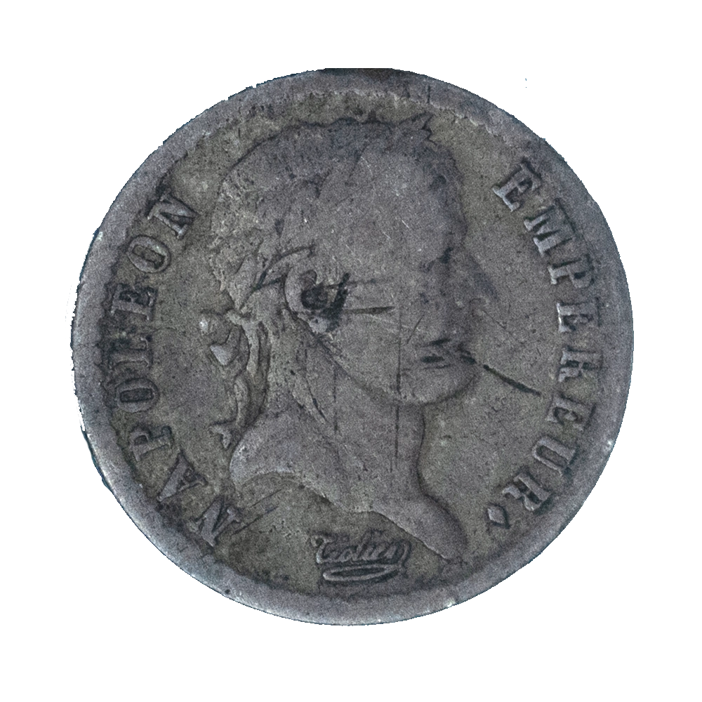 Pièce de monnaie : Premier-Empire Napoléon 1er-Demi franc 1808 Strasbourg