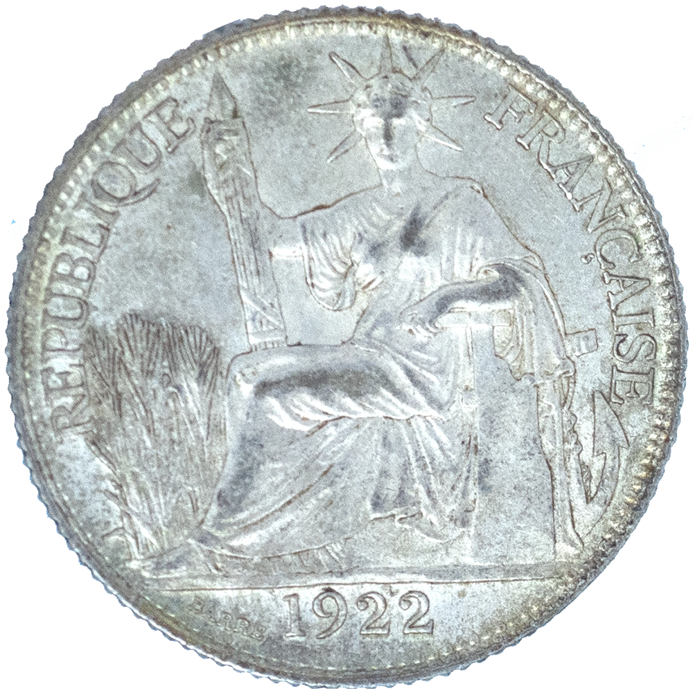 Pièce de monnaie : Indochine-Française-20 centièmes 1922 Paris
