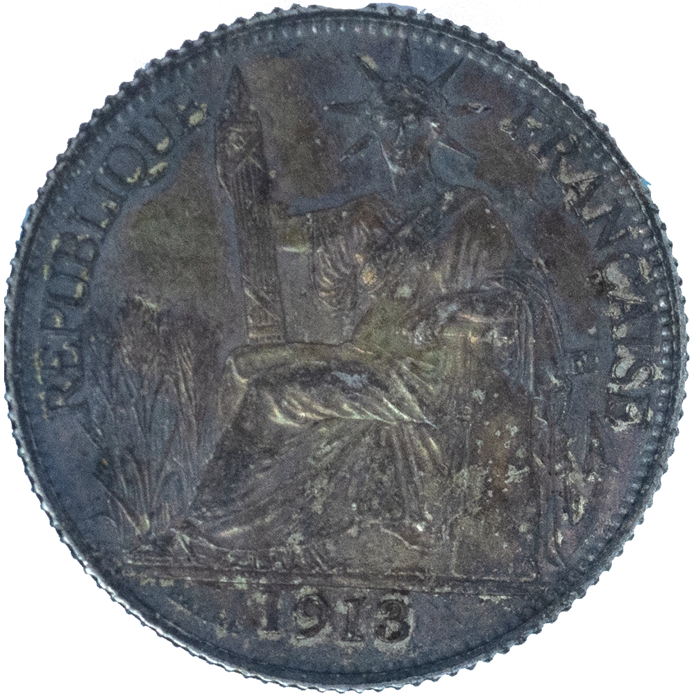 Pièce de monnaie : Indochine-Française-20 centièmes 1913 Paris