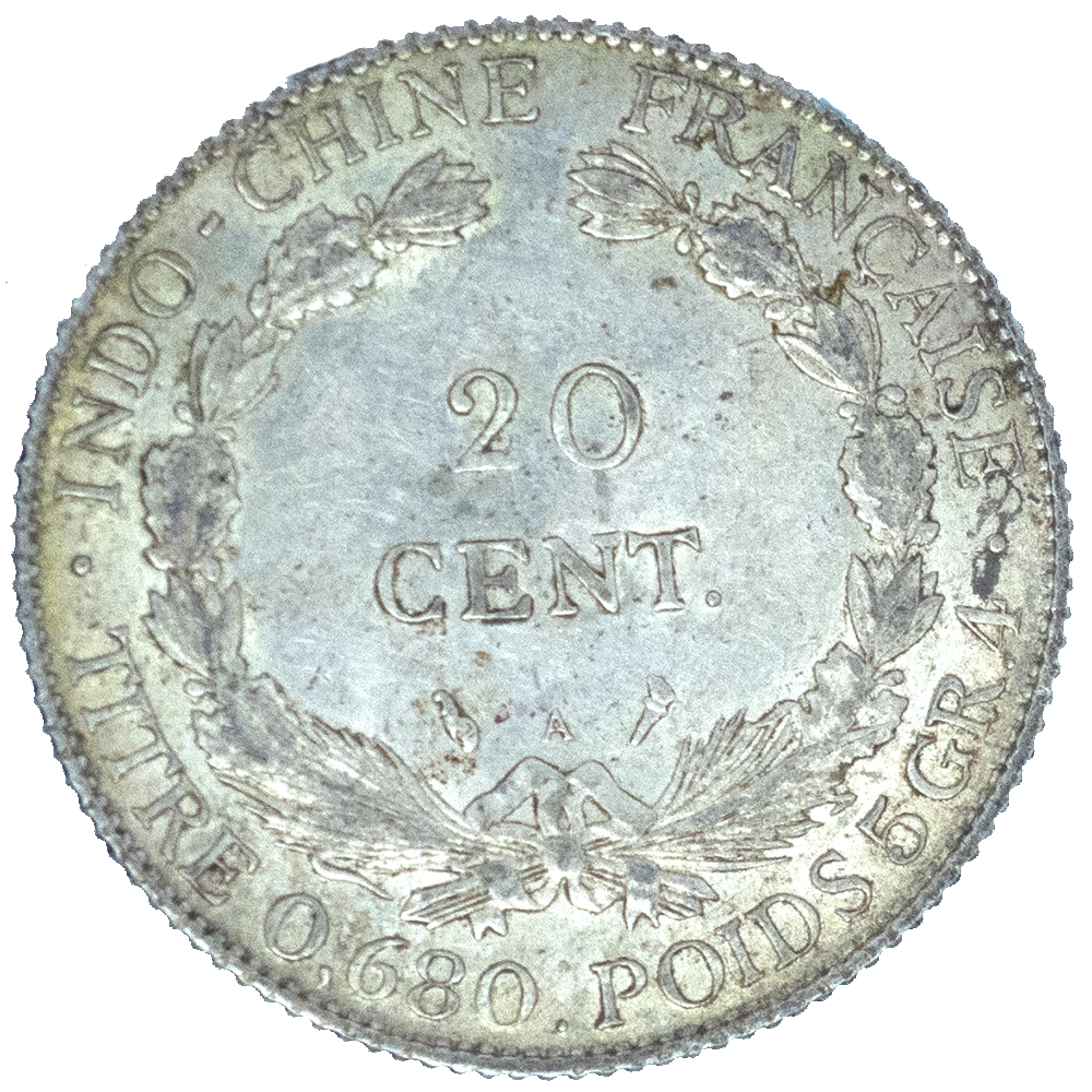 Pièce de monnaie : Indochine-Française-20 centimes 1921 Paris