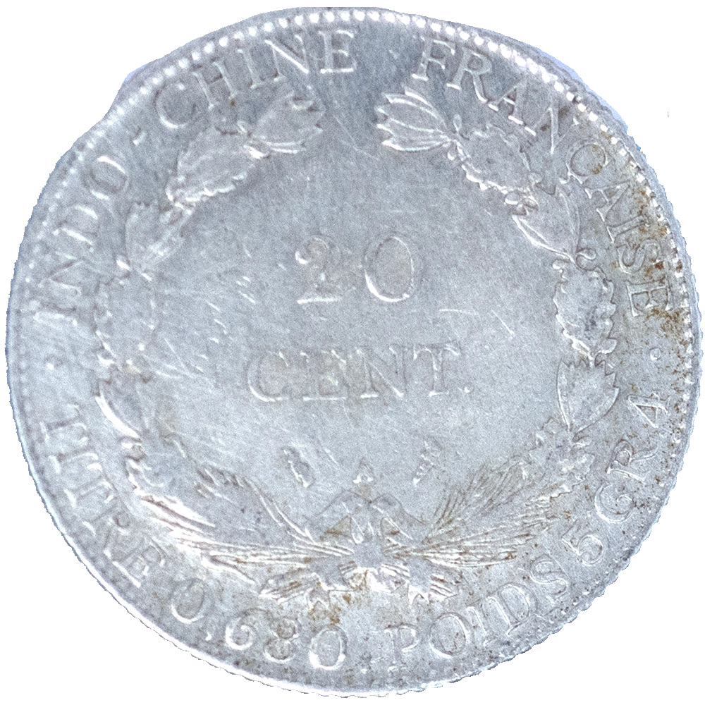 Pièce de monnaie : Indochine-Française-20 centimes 1927 Paris