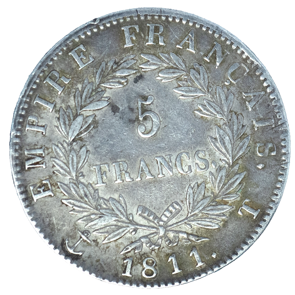 Pièce de monnaie : Premier-Empire Napoléon Ier-5 Francs 1811 Nantes