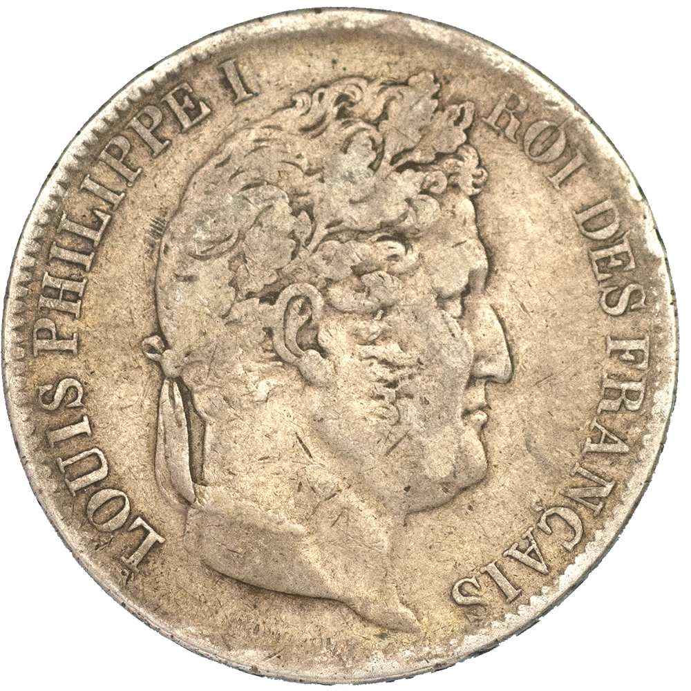 Pièce de monnaie : Louis-Philippe-5 Francs 1831 Strasbourg tranche en creux