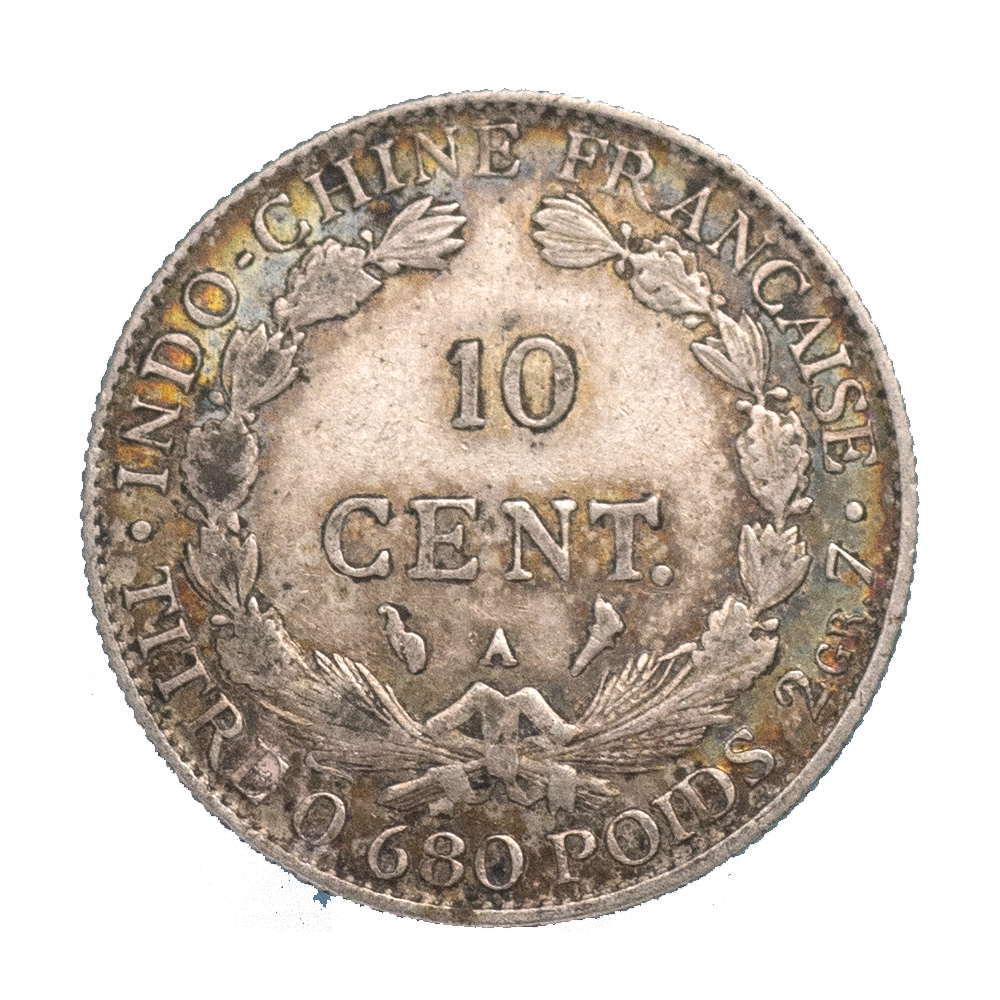 Pièce de monnaie : Indochine-Française-10 centièmes 1923 Paris
