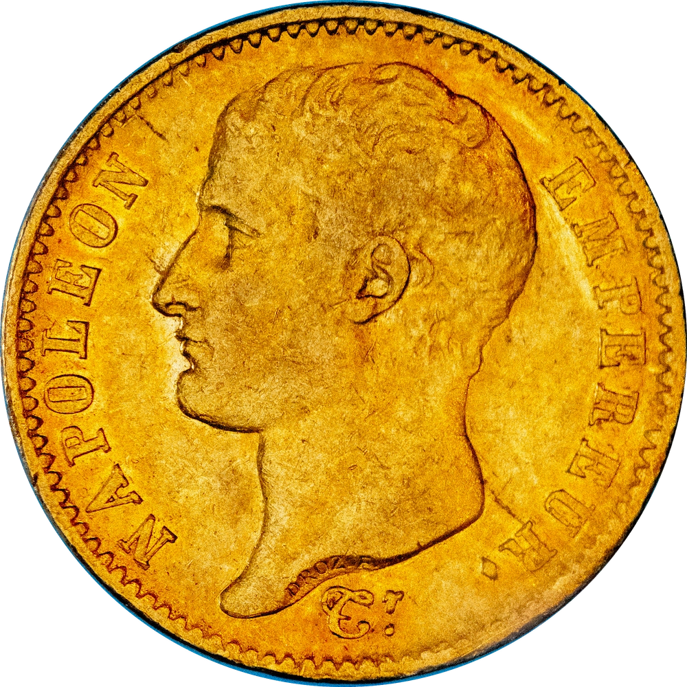 Premier-Empire-20 Francs Napoléon Ier Tête nue 1807 Paris