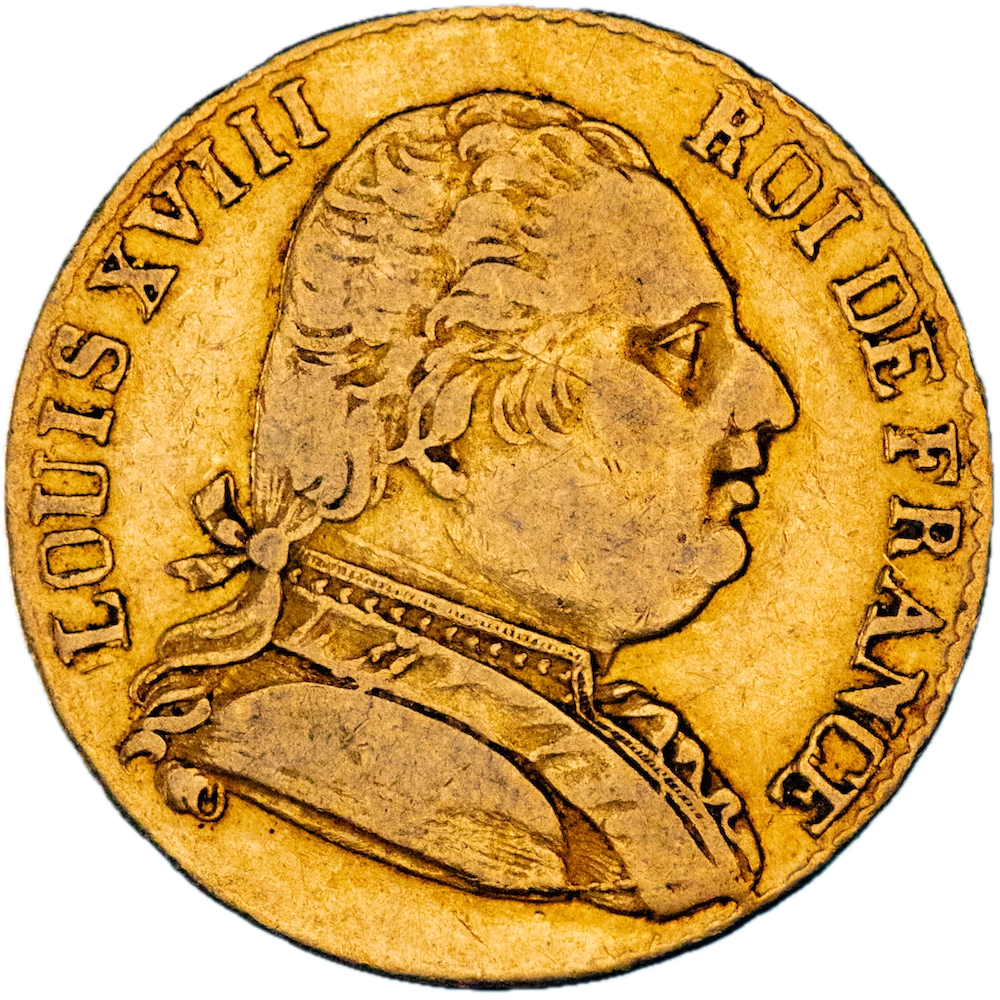 Pièce de monnaie : Louis XVIII-Exil en Angleterre-20 Francs 1815 Londres