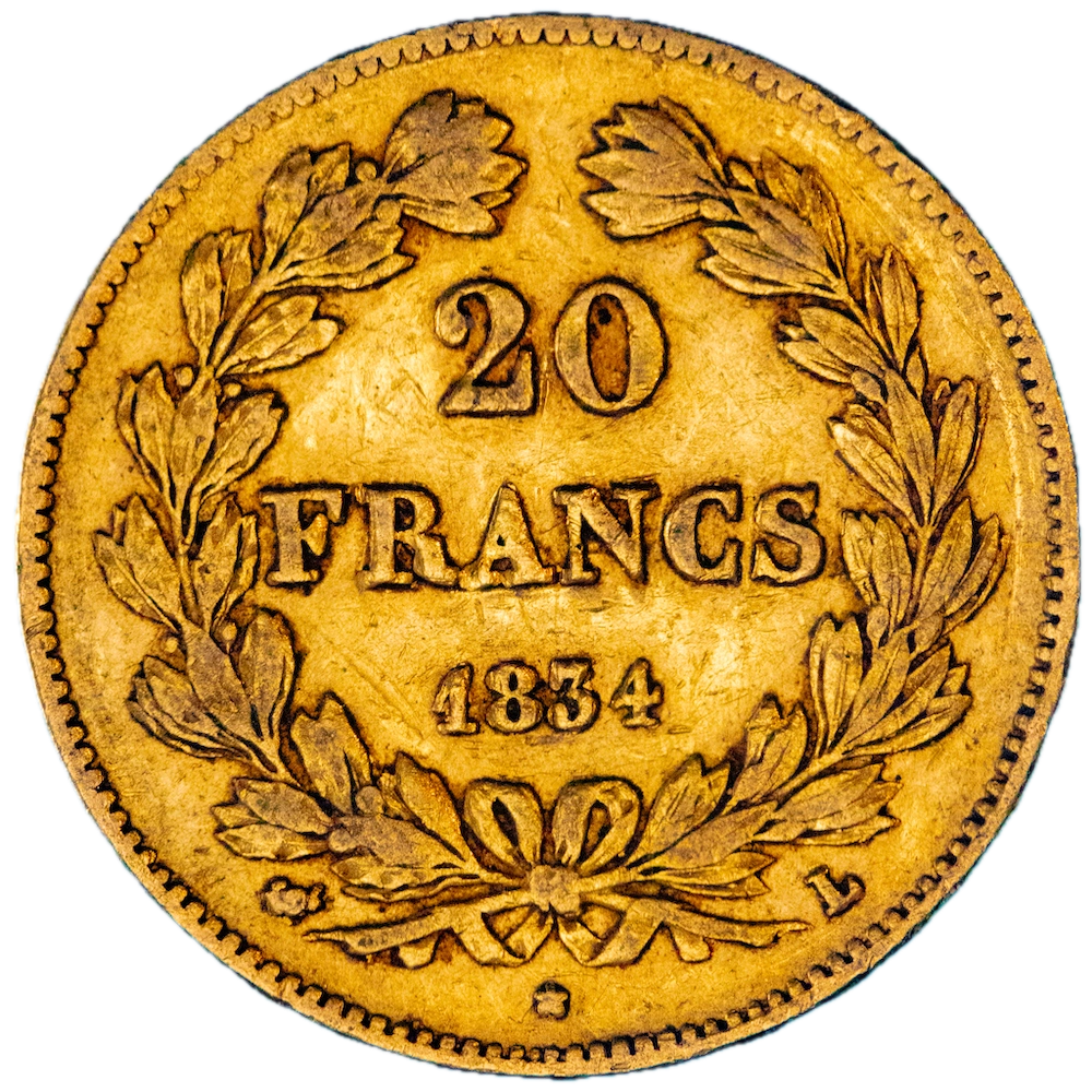 Restauration Louis-Philippe-20 Francs 1834 Bayonne