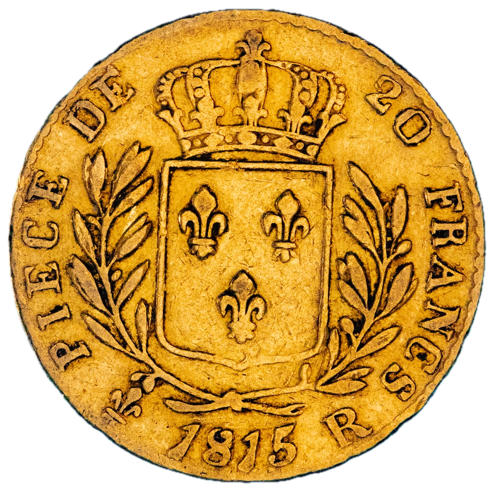 Pièce de monnaie : Louis XVIII-Exil en Angleterre-20 Francs 1815 Londres