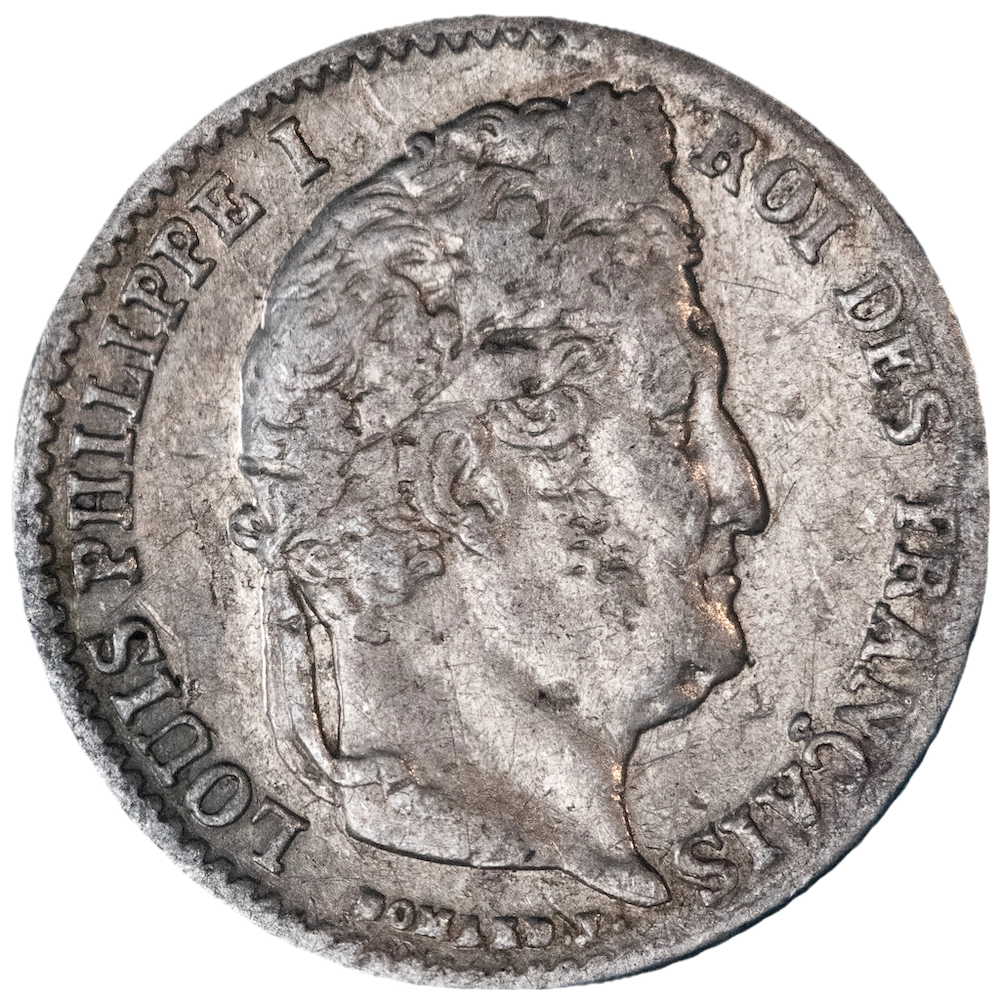 Pièce de monnaie : Louis-Philippe-Quart de Franc 1842 Paris
