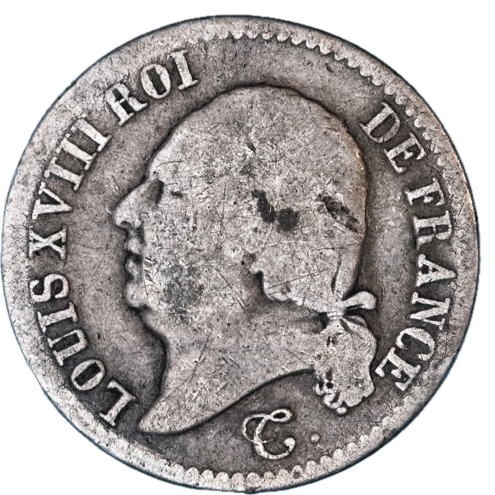 Restauration Louis XVIII-Quart de Franc 1817 Lille