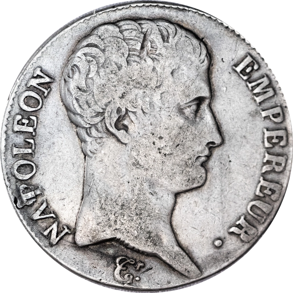 Premier Empire 5 francs Napoléon empereur An 13 Toulouse