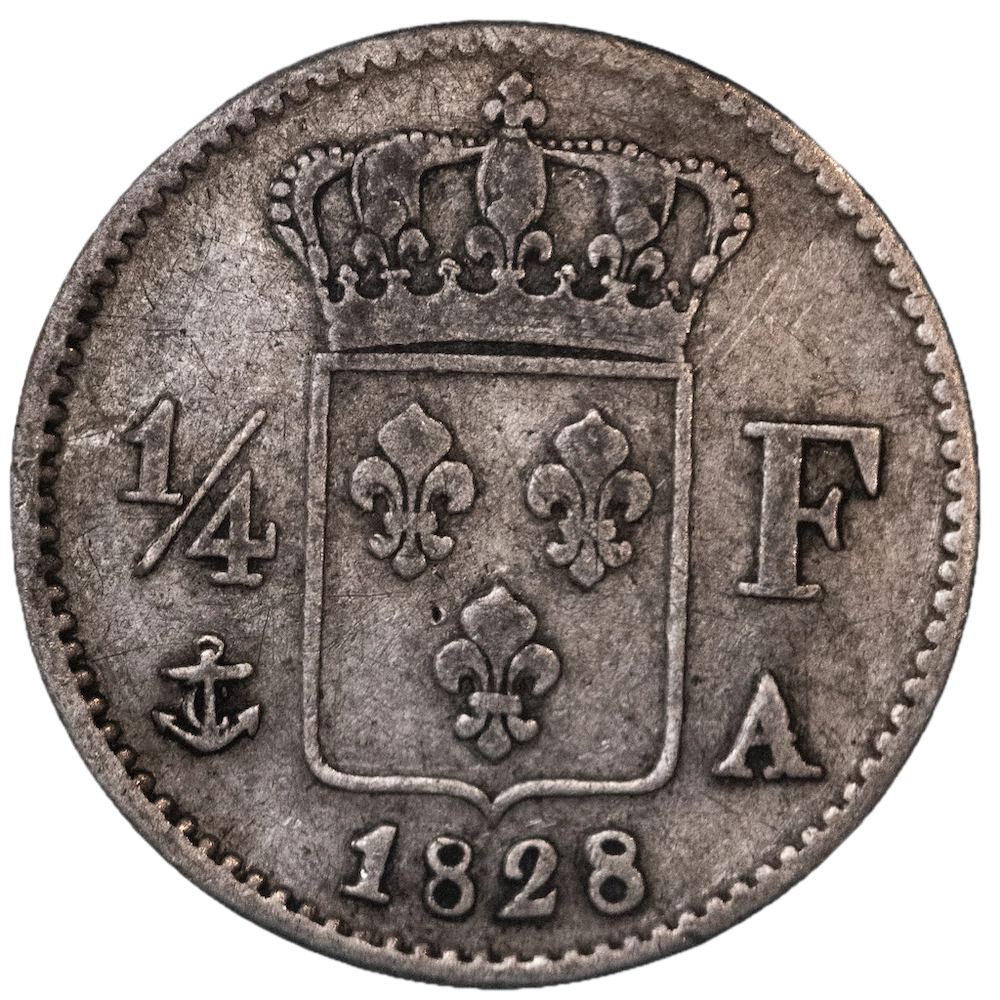 Restauration - Charles X - 1/4 de franc - 1828 - Paris