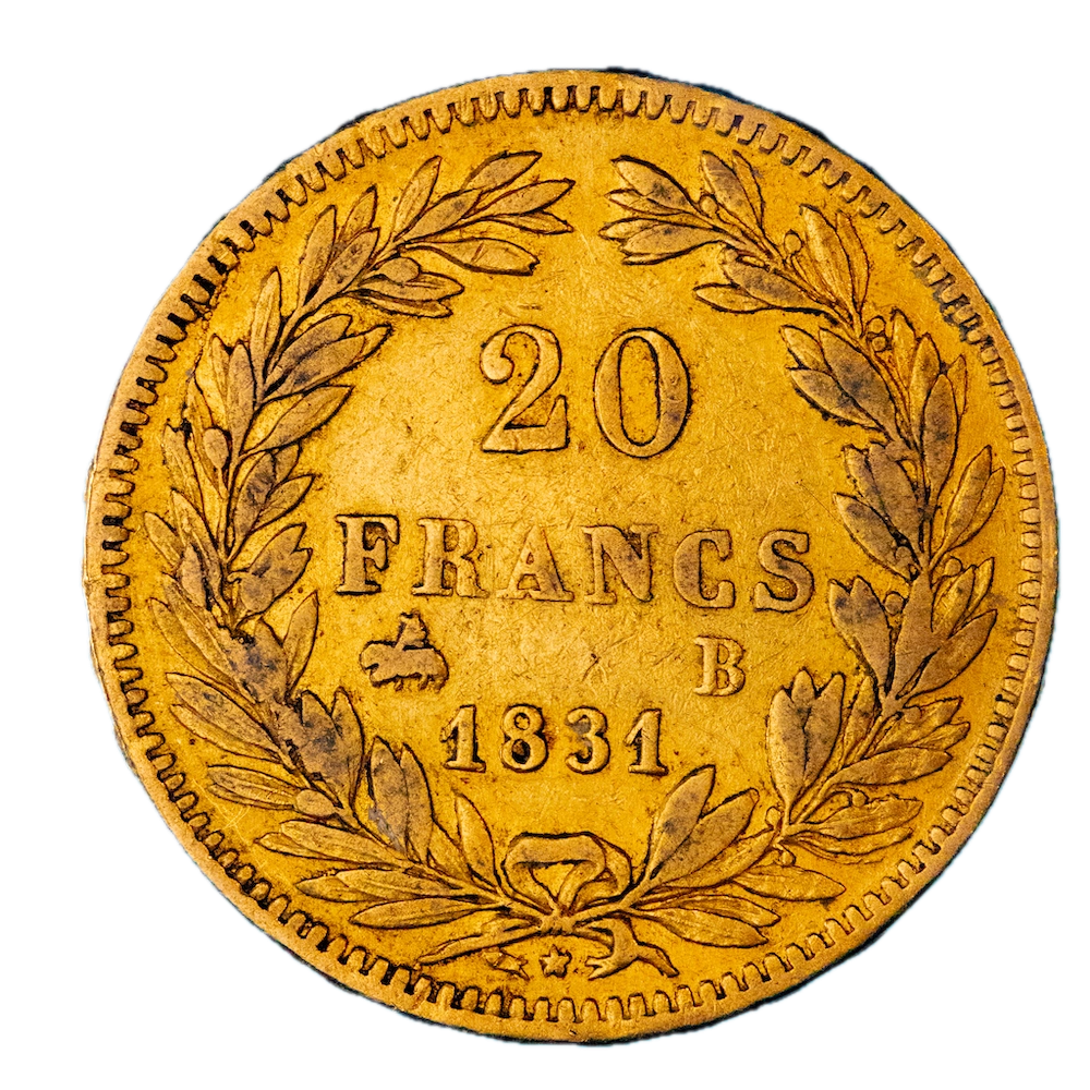 Pièce de monnaie : Louis-Philippe-20 francs 1831 Rouen