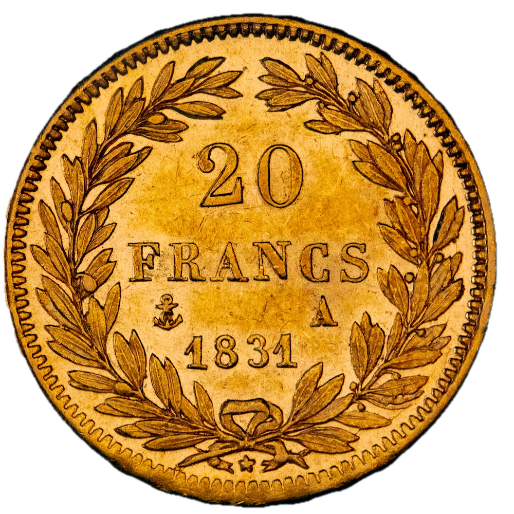 Restauration 20 Francs Louis-Philippe 1831 Paris