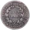Premier Empire 1/2 franc Napoléon 1er 1808 Lyon