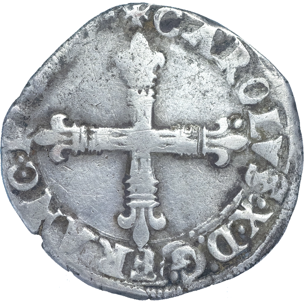 Pièce de monnaie : Charles X-Cardinal de Bourbon Quart d'écu, date et atelier indéterminés
