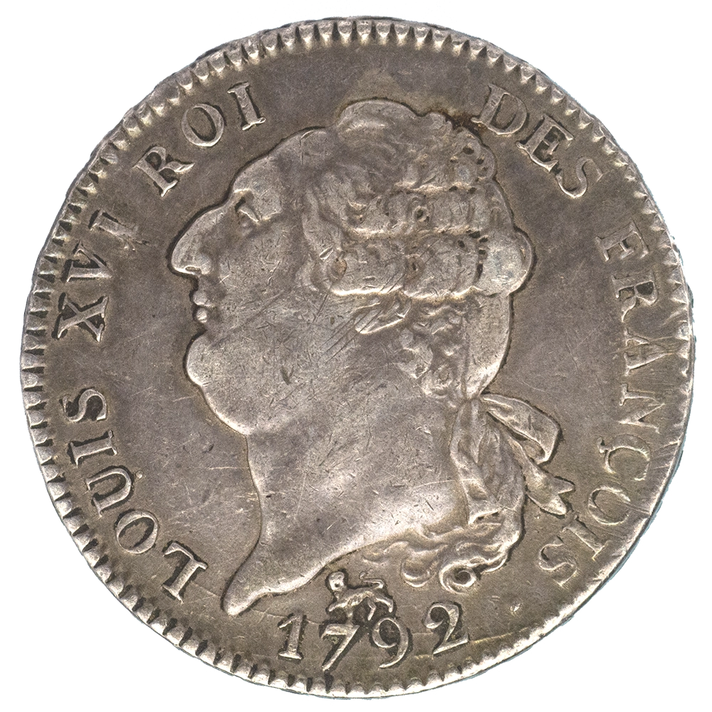 Pièce de monnaie : Louis XVI-Écu de six livres 1792 Paris