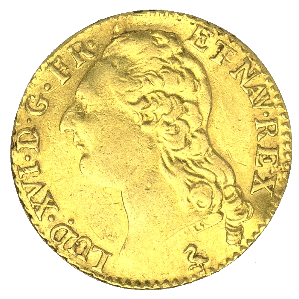 Pièce de monnaie : Louis XVI- Louis d'or aux écus accolés 1786 Paris