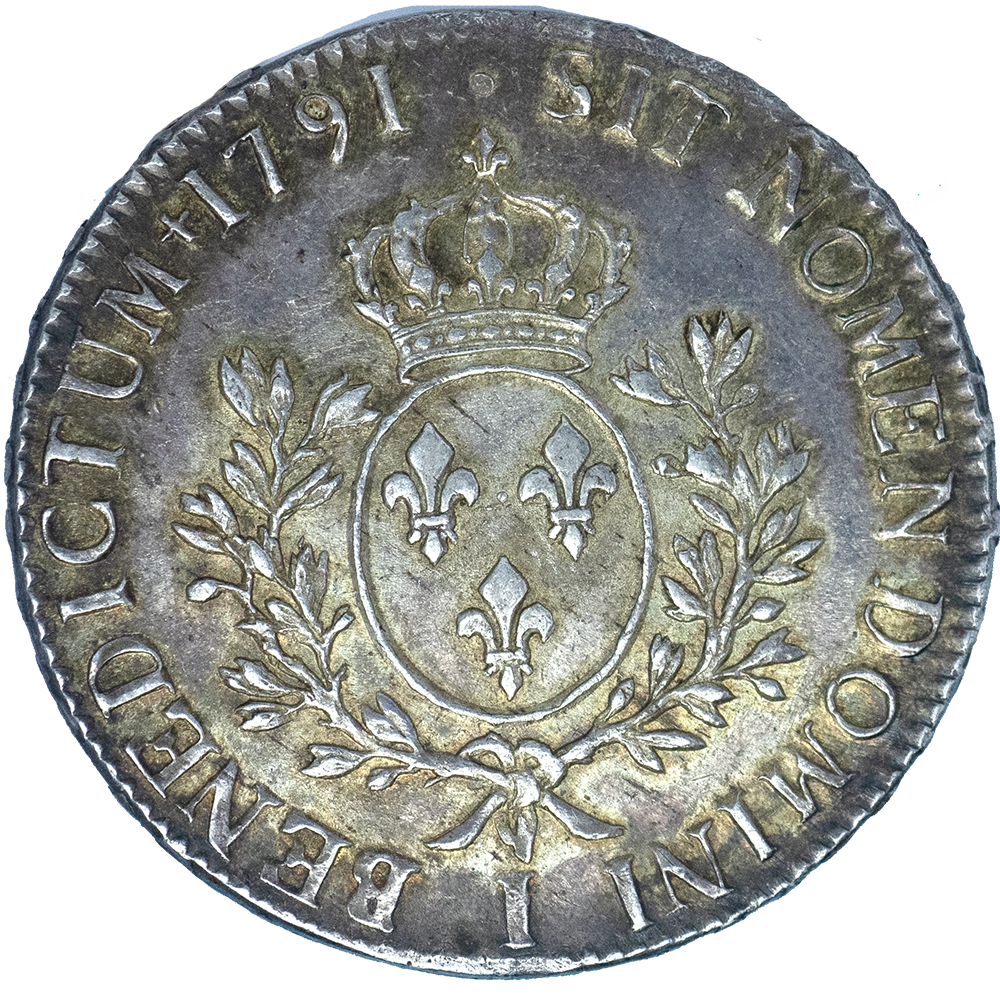 Pièce de monnaie : Louis XVI-Écu aux branches d'olivier 1791 Limoges