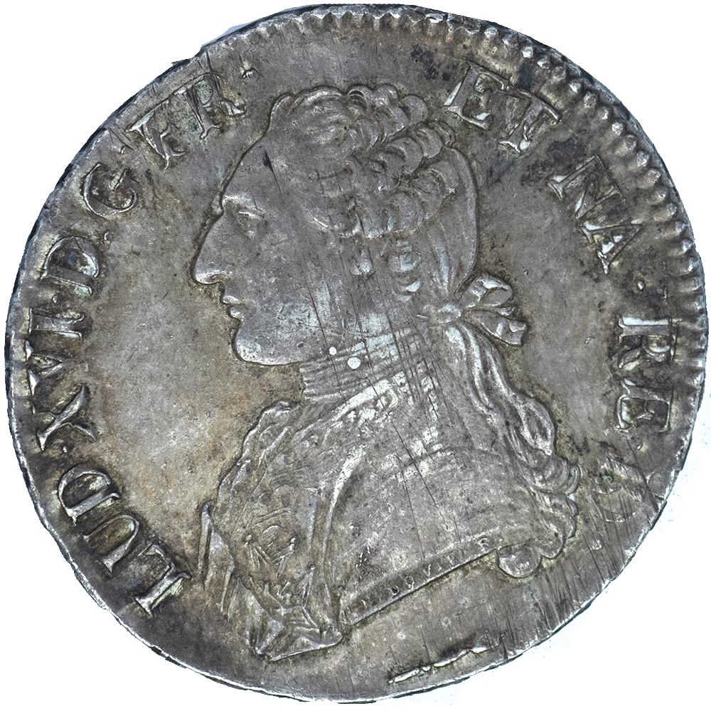 Pièce de monnaie : Louis XVI-Écu aux branches d'olivier du Béarn 1786 Pau