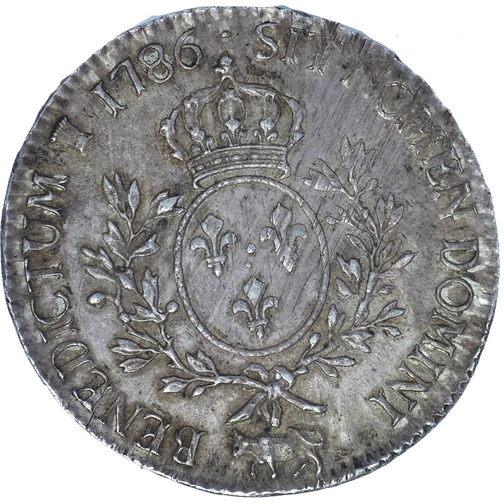 Pièce de monnaie : Louis XVI-Écu aux branches d'olivier du Béarn 1786 Pau