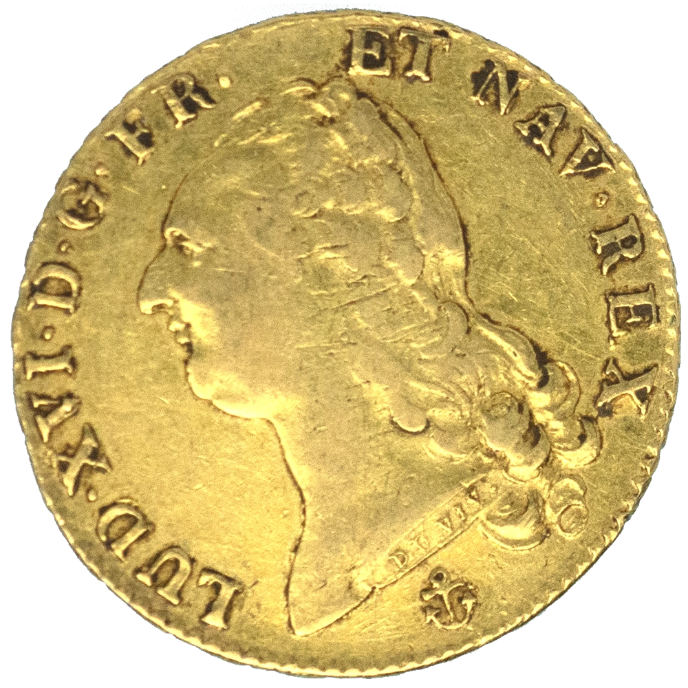 Pièce de monnaie : Louis XVI-Double louis d'or aux écus accolés 1786 La Rochelle