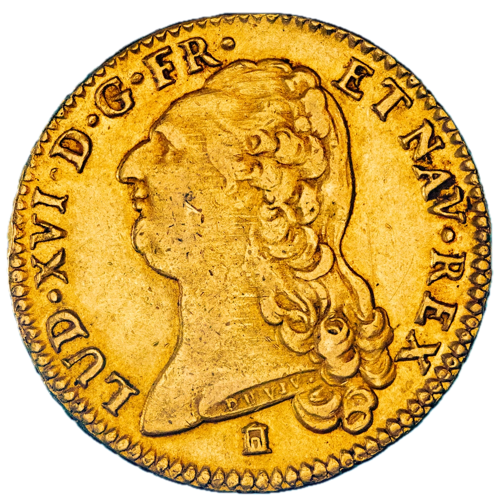 Pièce de monnaie : Louis XVI-Double louis d'or aux écus accolés 1786 Bordeaux