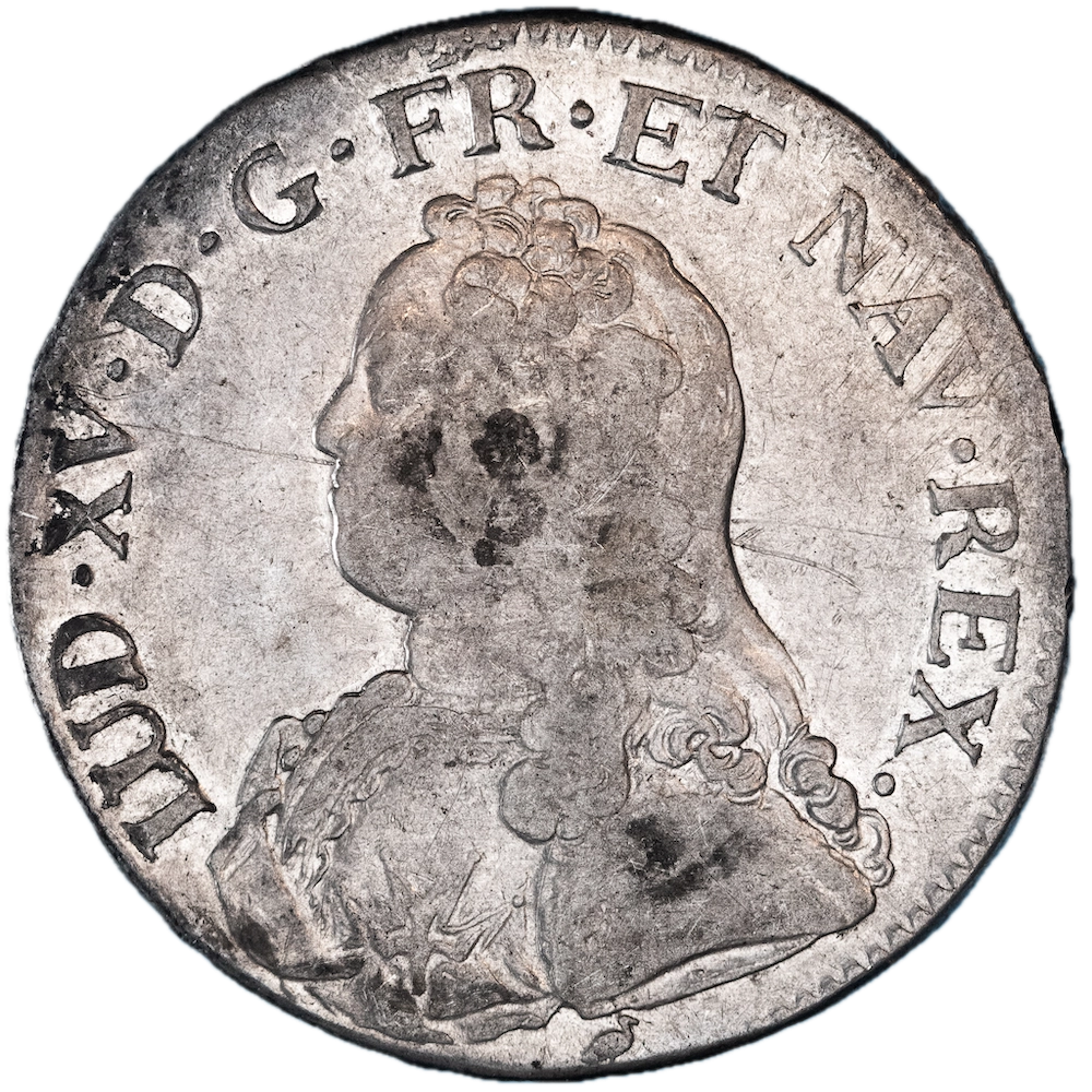 Pièce de monnaie : Louis XV-Écu aux branches d'olivier 1726 Bourges