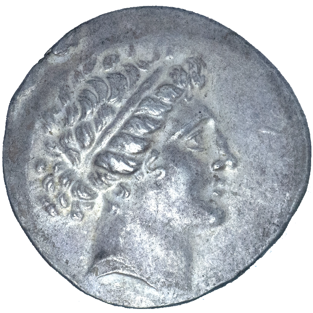 Pièce de monnaie : Éolide-Cyme-Tétradrachme stéphanophore vers 160 av.JC