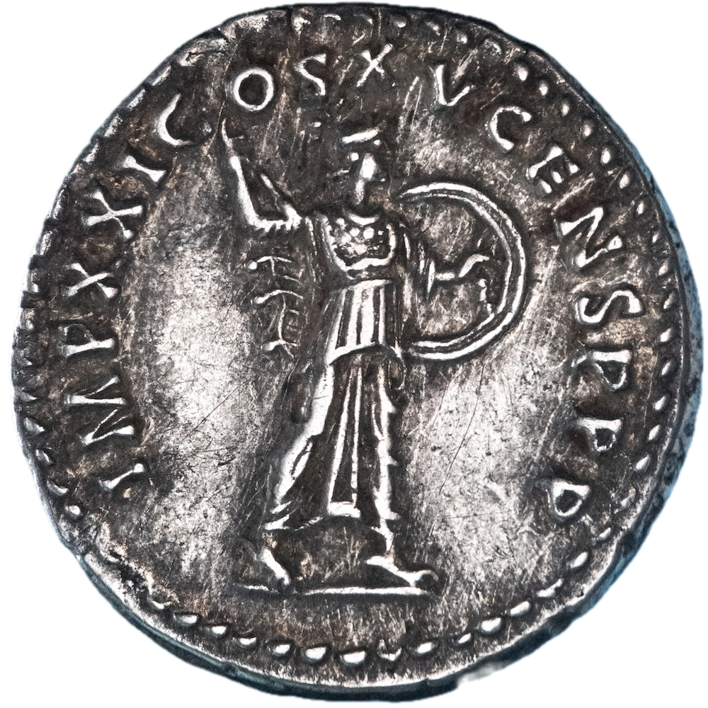 Empire Romain Denier Domitien Minerva Rome