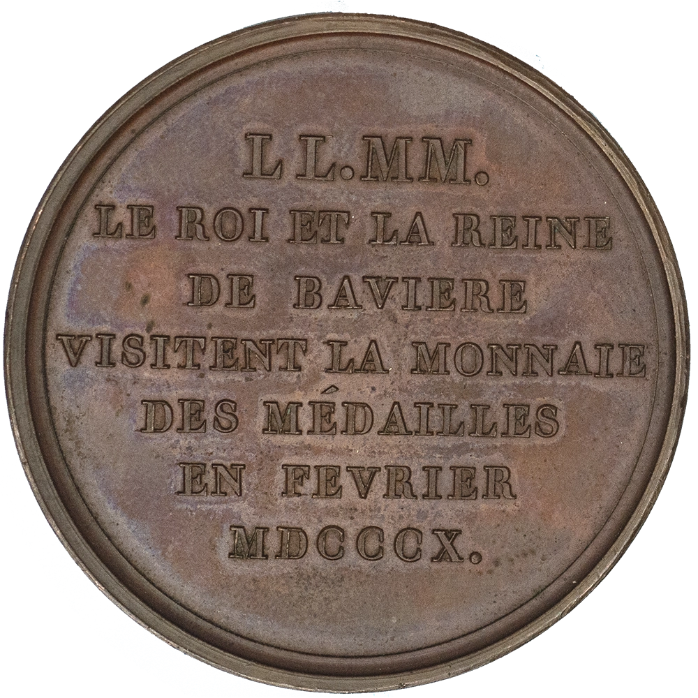 Médaille : France. Napoleon I Médaille 1810 Maximilien I Joseph visite à la Monnaie de Paris
