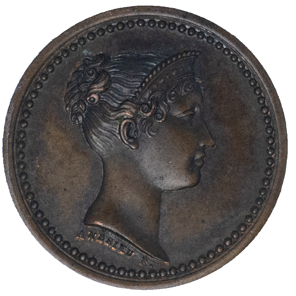 Médaille : Premier Empire l'impératrice Marie-Louise visite la Monnaie des Médailles 1813 Paris
