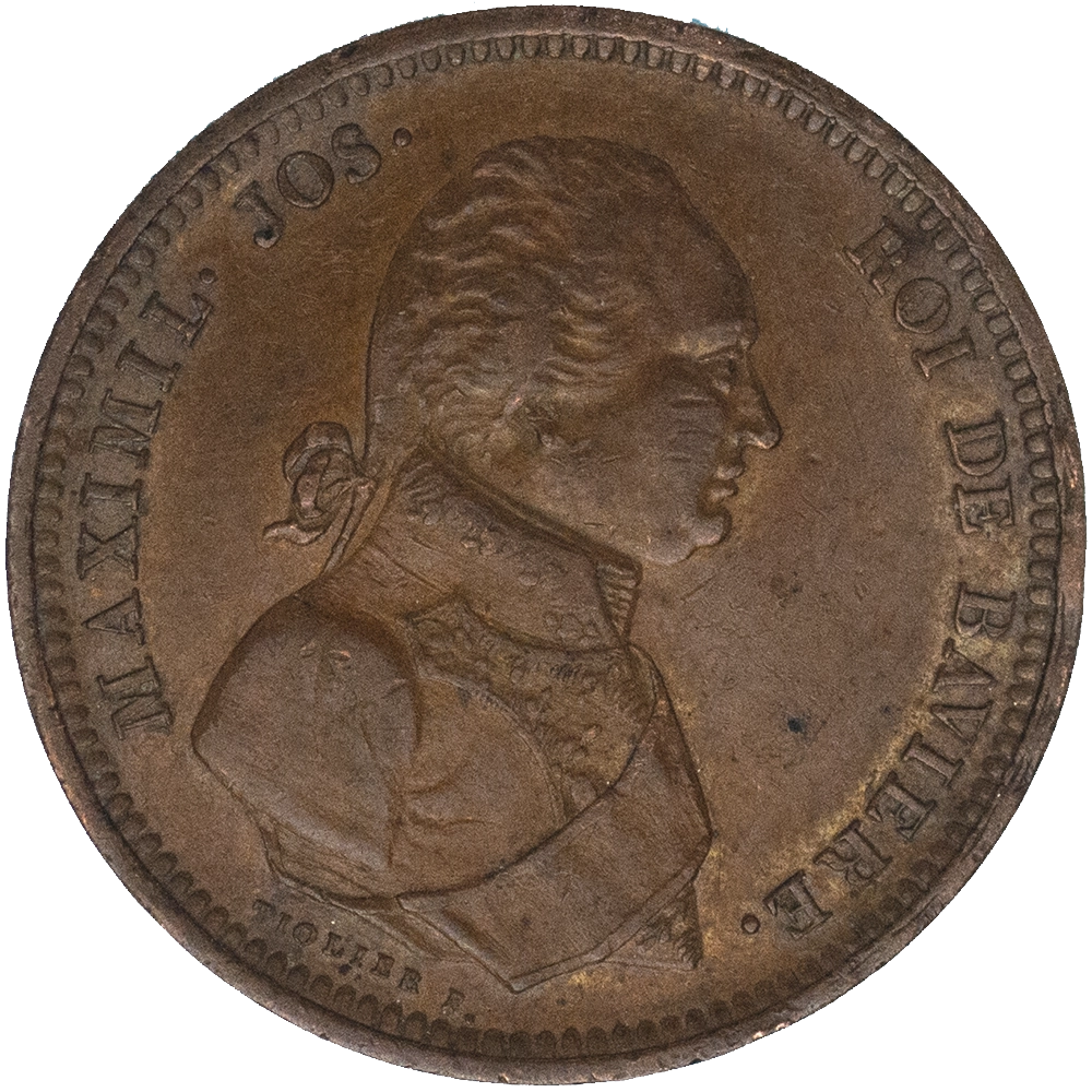 Médaille : Monnaie de visite module de 2 francs pour Maximilien de Bavière 1806 Paris