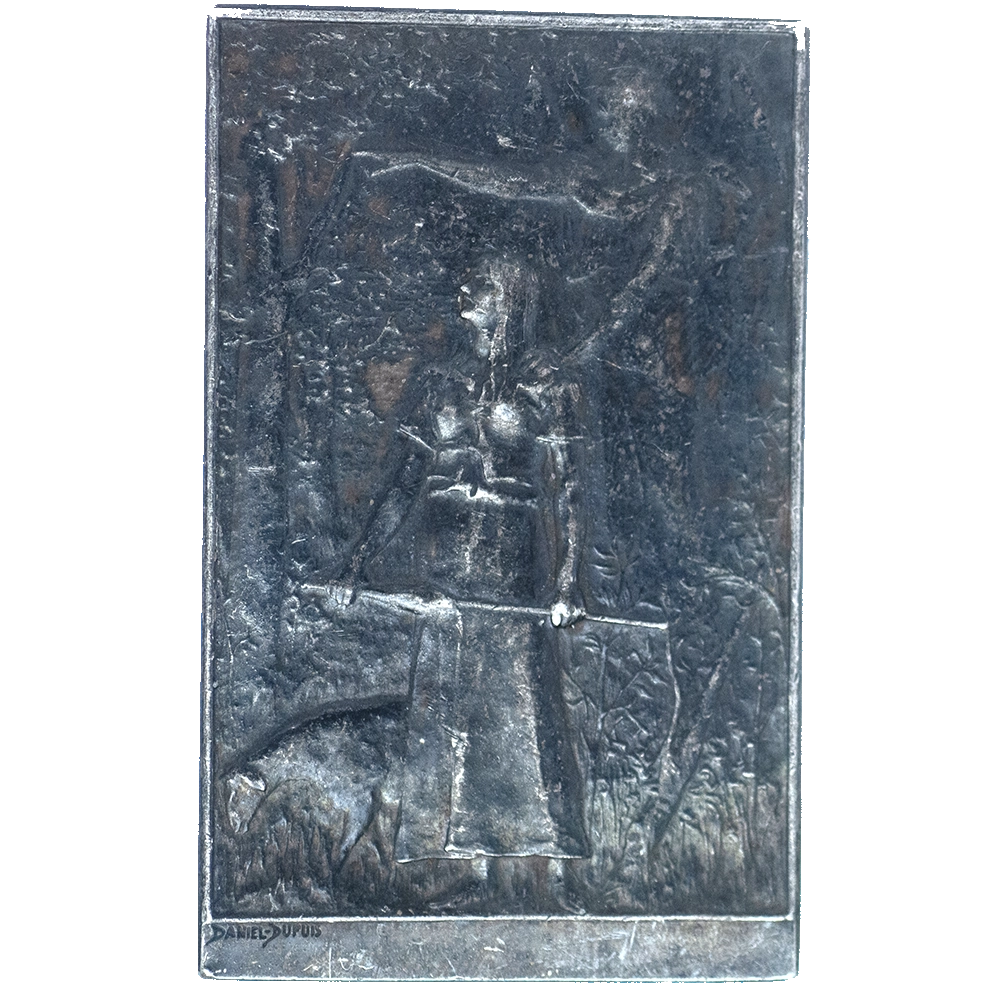 Médaille : Daniel Dupuis Jeanne d'Arc Libératrice du territoire 1900 Paris