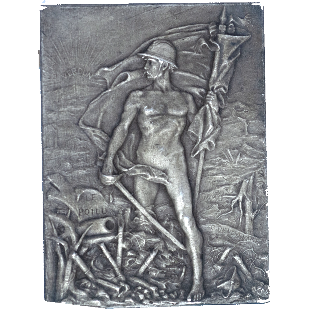 Troisième République : Plaquette 1917 verdun Georges-Henri Prud'homme