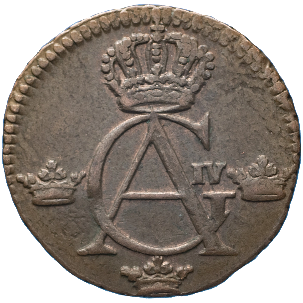 Suède Gustave IV Adolphe 1/4 Skilling 1807
