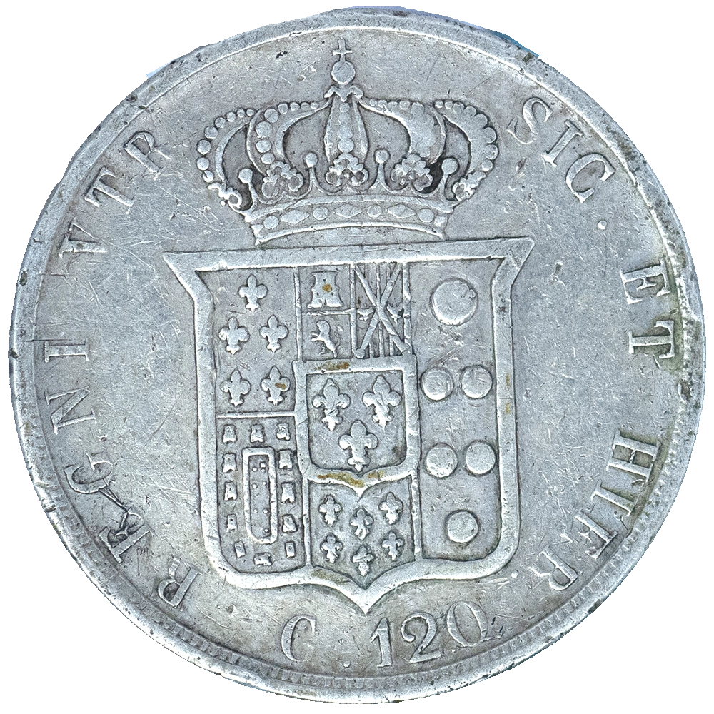 Pièce de monnaie : Italie-Royaume des deux-Siciles 120 grana Ferdinand II 1852 Naples