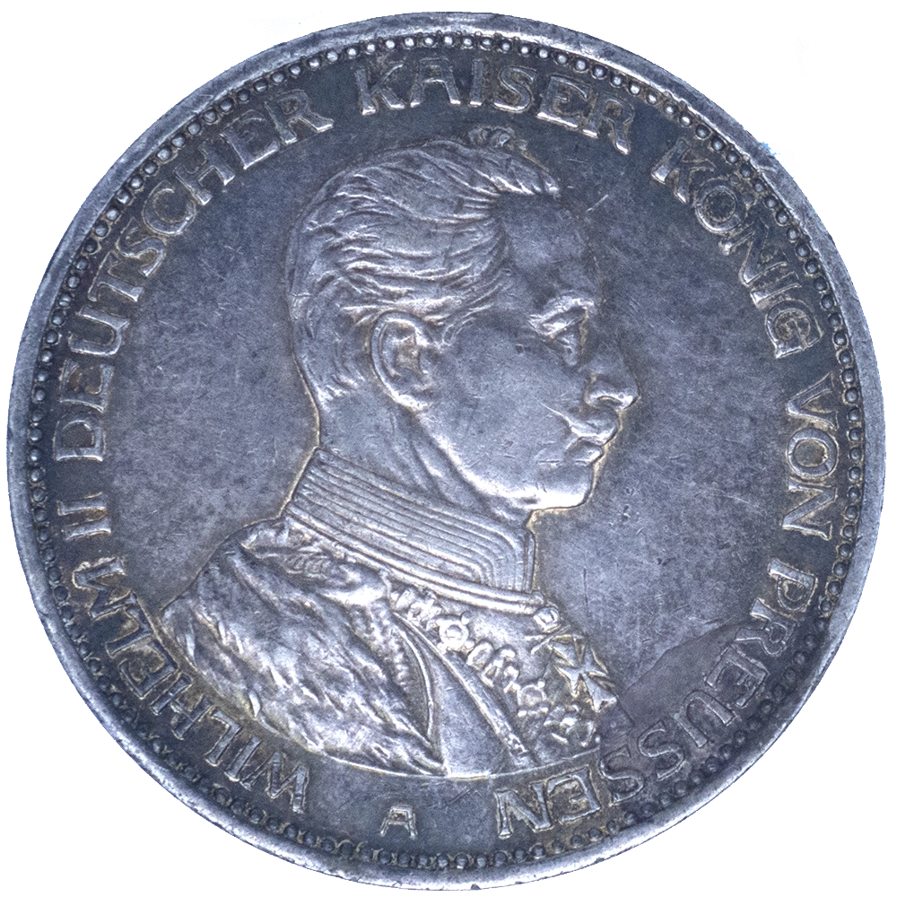 Pièce de monnaie : Allemagne-Royaume de Prusse-3 mark Guillaume II 1914 Berlin
