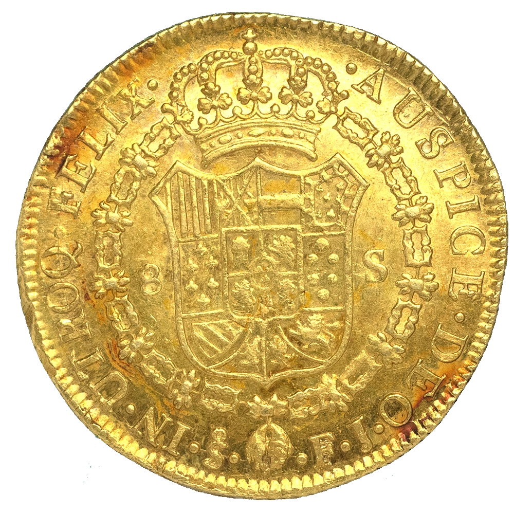 Pièce de monnaie : Chili-Ferdinand VII d'Espagne 8 Escudos or 1812 Santiago